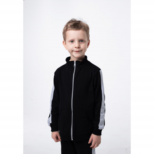 Детский спортивный костюм для мальчика из двунитки Vidoli от 7 до 8 лет Черный В-20630W