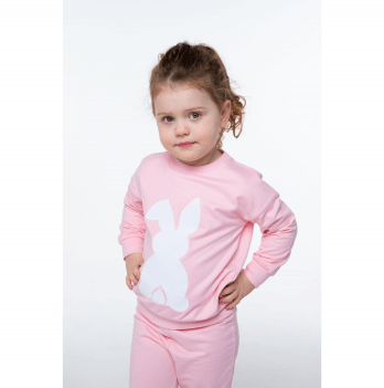 Детский костюм для девочки из двунитки Vidoli от 3 до 4.5 лет Розовый G-21643W