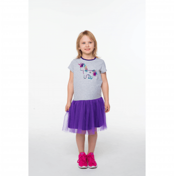 Детское платье для девочки Vidoli на 5 лет Серый G-21876S