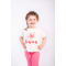 Летний костюм для девочки Vidoli от 7 до 10 лет Молочный/Розовый G-21646S