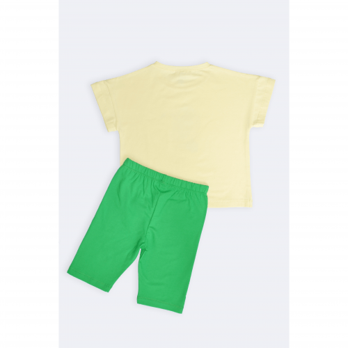 Летний костюм для девочки Vidoli от 5 до 6 лет Молочный/Зеленый G-21649S