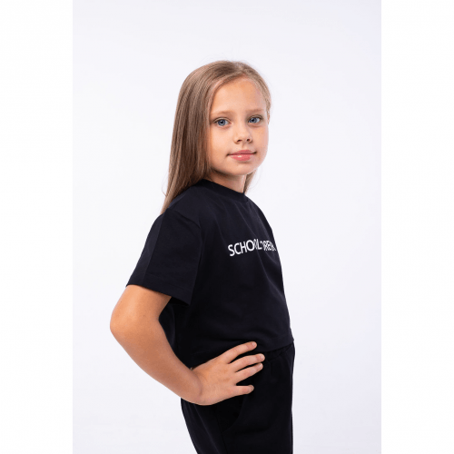 Детская футболка для девочки Vidoli  School forever от 8 до 10 лет Черный G-21936S