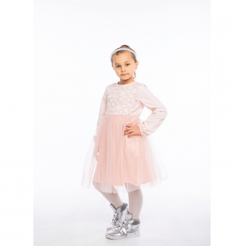Детское платье для девочки Vidoli от 3.5 до 6 лет Пудровый G-21879W