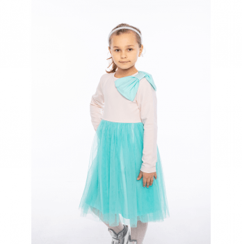 Детское платье для девочки Vidoli Персиковый/Мятный от 8 до 10 лет G-21882W
