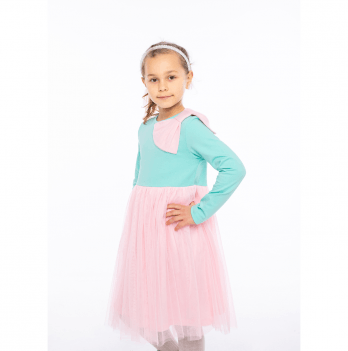 Детское платье для девочки Vidoli Мятный/Розовый от 4.5 до 7 лет G-21882W
