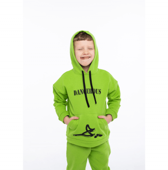 Детский костюм для мальчика из трехнитки Vidoli от 5 до 6 лет Зеленый B-21662W