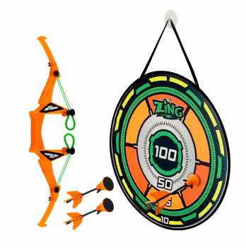 Детская игрушка лук и мишень Zing Air Storm Bullz Eye Оранжевый AS200O