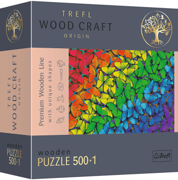 Пазлы фигурные из дерева Trefl 500+1 Цветные бабочки 501 шт 20159