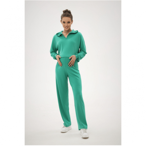 Трикотажный костюм для беременных Dianora в рубчик Зеленый 2207(84) 1597