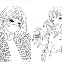 Раскраска #girls #fashion #manga Жорж от 6 лет 1606258988