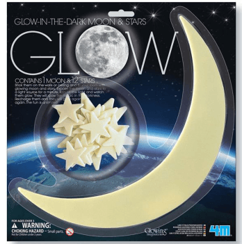 Светящиеся наклейки для детей 4M Glowing Imaginations Луна и звезды 13 штук 00-05215