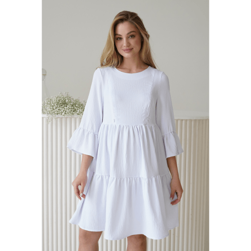 Летнее платье для беременных и кормящих To Be Белый 1459735
