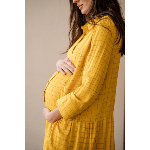 Платье рубашка для беременных и кормящих To Be Желтый 4319738