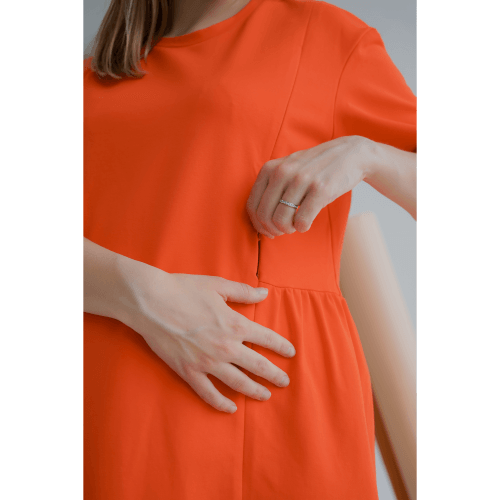 Летнее платье для беременных и кормящих To Be Оранжевый 4242262