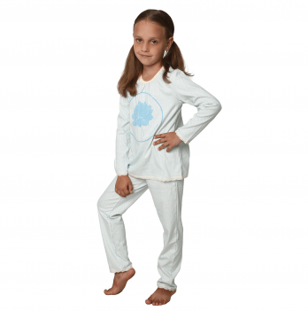 Пижама детская Smil Цветок лотоса Белый/Бирюзовый 2-6 лет 104343