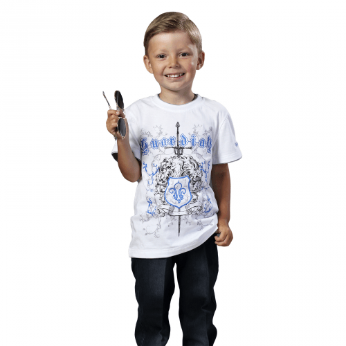 Детская футболка для мальчика Девид стар Белый/Серый 6 лет 06ф