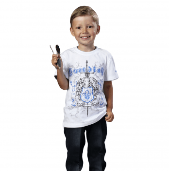 Детская футболка для мальчика Девид стар Белый/Серый 7-9 лет 06ф