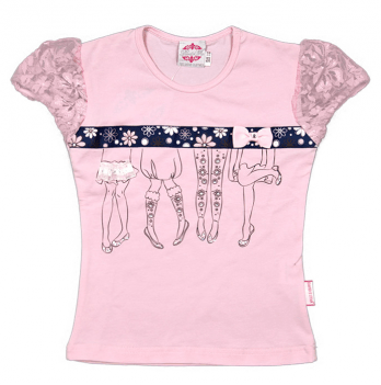 Детская футболка для девочки Девид стар Розовый 5-6 лет 40ф