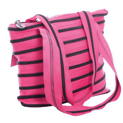 Женская сумка летняя Zipit Monsters Tote Beach Pink Begonia & Black Teeth Розовый ZBZM-2
