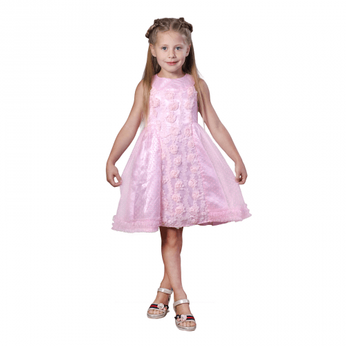 Нарядное платье на девочку Piccolo Розовый 7-9 лет Мальвина