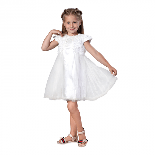 Нарядное платье на девочку Piccolo Молочный 7-9 лет Золушка
