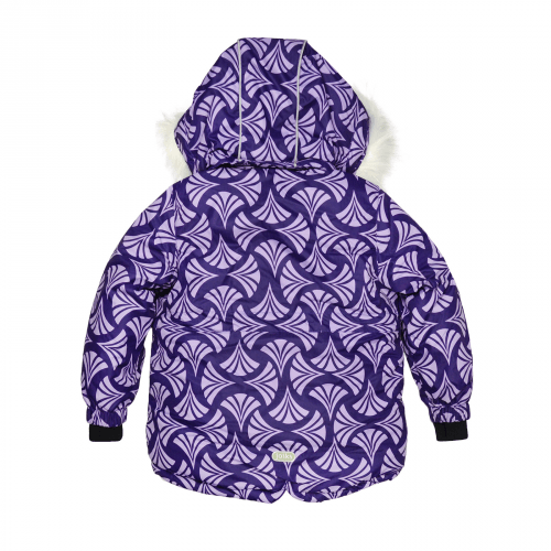 Зимняя куртка детская JOIKS с принтом Фиолетовый 7-9 лет PG2