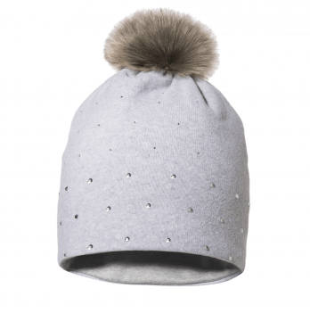 Вязаная шапка детская зимняя Broel Серый 3-5 лет PANDORA