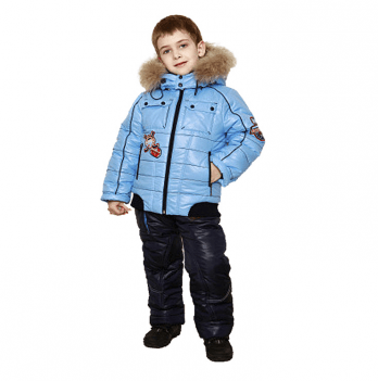 Зимний костюм детский куртка и полукомбинезон Беби лайн Голубой/Синий от 1 до 1.5 лет Z-38-14