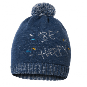 Вязаная шапка детская зимняя Broel Джинс 1,5-2 года LOTUS