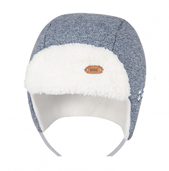 Вязаная шапка детская зимняя Broel Синий 3-9 месяцв ELMO