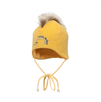 Вязаная шапка детская зимняя Broel Желтый 6-9 месяцев EDDIE