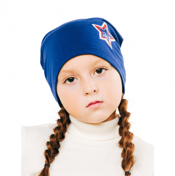 Демисезонная шапка детская Smil Синий 5-6 лет 118511-2