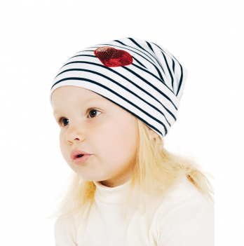 Демисезонная шапка детская Smil Белый/Синий 2-4 года 118512-1