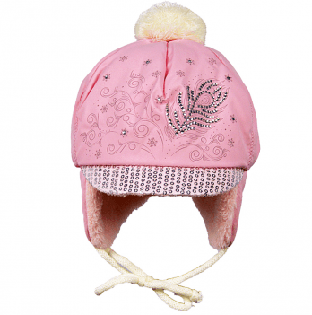 Вязаная шапка детская зимняя Девид стар Розовый 9-12 месяцев 566
