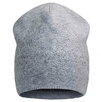 Вязаная шапка детская зимняя Девид стар Серый 1-2 года 1937