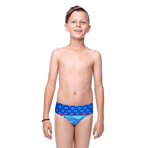 Детские плавки для мальчика Keyzi Синий/Красный 10-14 лет Leaf slip