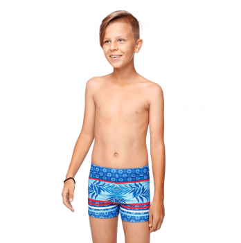 Детские плавки для мальчика Keyzi Синий/Красный 10-14 лет Leaf