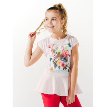 Детская футболка для девочки Smil Летнее настроение Розовый 7 лет 110522