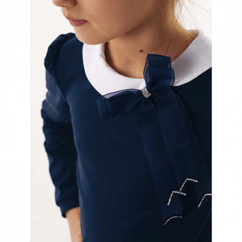 Детская блузка для девочки Smil Темно-синий от 11 до 14 лет 114647