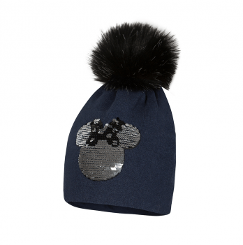 Вязаная шапка детская зимняя Broel Темно-синий 1,5-2 года MARCELLA