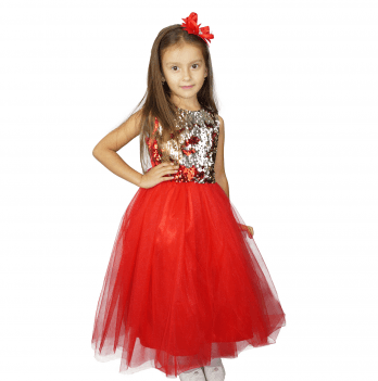 Нарядное платье на девочку JULA KIDS Красный 4-5 лет 191024С