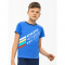 Детская футболка для мальчика Smil Быстрее Выше Сильнее Синий 7-10 лет 110588