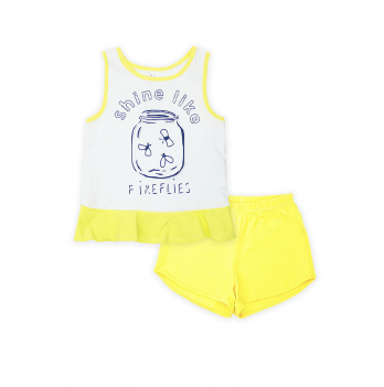 Пижама для девочки Smil Белый/Желтый от 1.5 до 5 лет 104394