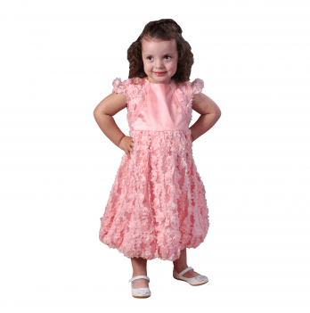 Нарядное платье на девочку Piccolo Персиковый 2-6 лет Полина