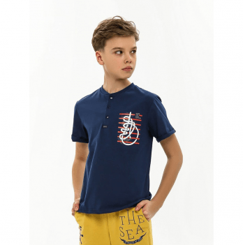 Детская футболка для мальчика Smil Синий на 11 лет 110586-1