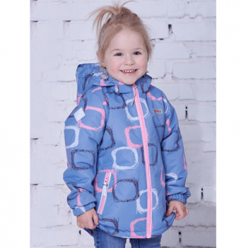 Демисезонная куртка для девочки JOIKS с принтом Голубой/Розовый 4-6 лет AVG-134
