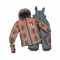Зимний костюм детский куртка и полукомбинезон Perlim pinpin клетка Cерый/Оранжевый 2-3 года VH234C