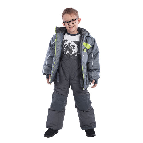 Зимний костюм детский куртка и полукомбинезон Perlimpinpin Серый от 7 до 8 лет VH240C