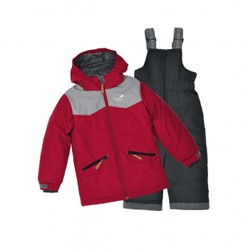 Зимний костюм детский куртка и полукомбинезон Perlim pinpin Красный/Черный 1,5-2 года VH263B