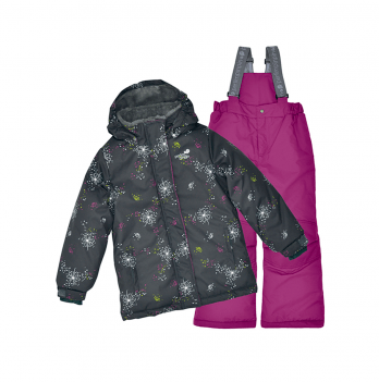 Зимний костюм детский куртка и полукомбинезон Perlim pinpin Фиолетовый/Черный 8-9 лет VH264B-1
